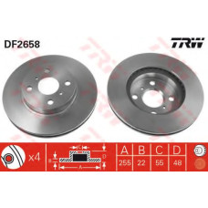 Гальмівний диск TRW DF2658
