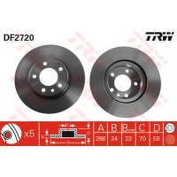 Гальмівний диск TRW DF2720