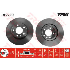 Гальмівний диск TRW DF2720