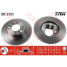 Гальмівний диск TRW DF2721
