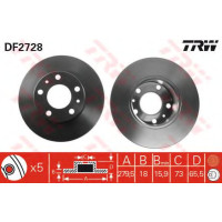 Гальмівний диск TRW DF2728