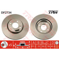 Гальмівний диск TRW DF2734