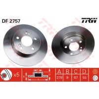 Гальмівний диск TRW DF2757