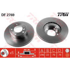 Гальмівний диск TRW DF2769