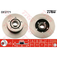 Гальмівний диск TRW DF2771