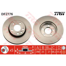 Гальмівний диск TRW DF2776