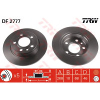 Гальмівний диск TRW DF2777