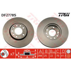 Гальмівний диск TRW DF2778S