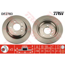 Гальмівний диск TRW DF2783