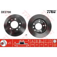 Гальмівний диск TRW DF2790