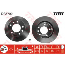 Гальмівний диск TRW DF2790