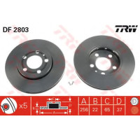 Гальмівний диск TRW DF2803