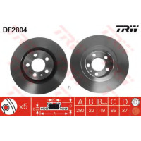 Гальмівний диск TRW DF2804