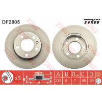 Гальмівний диск TRW DF2805