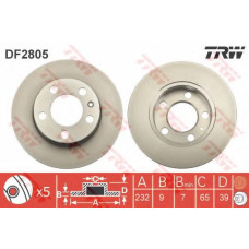 Гальмівний диск TRW DF2805