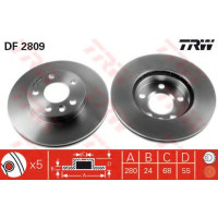 Гальмівний диск TRW DF2809
