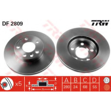 Гальмівний диск TRW DF2809