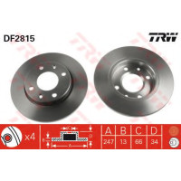 Гальмівний диск TRW DF2815