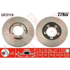 Гальмівний диск TRW DF3119