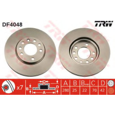Гальмівний диск TRW DF4048