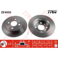 Гальмівний диск TRW DF4050