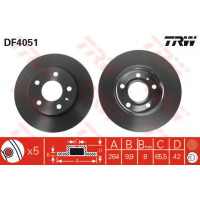 Гальмівний диск TRW DF4051