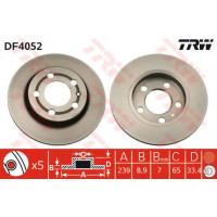 Гальмівний диск TRW DF4052