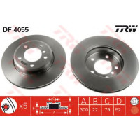 Гальмівний диск TRW DF4055