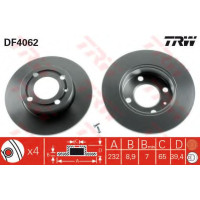 Гальмівний диск TRW DF4062