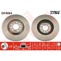Гальмівний диск TRW DF4064