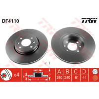Гальмівний диск TRW DF4110