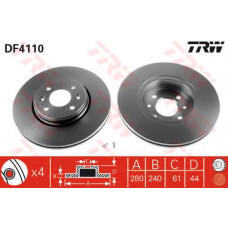 Гальмівний диск TRW DF4110
