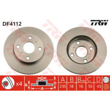 Гальмівний диск TRW DF4112