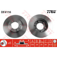 Гальмівний диск TRW DF4116