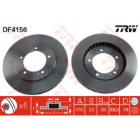 Гальмівний диск TRW DF4156