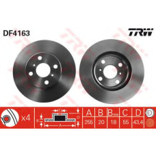 Гальмівний диск TRW DF4163