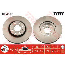 Гальмівний диск TRW DF4165