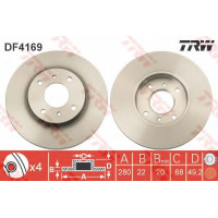 Гальмівний диск TRW DF4169