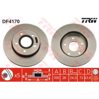 Гальмівний диск TRW DF4170