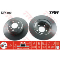 Гальмівний диск TRW DF4189