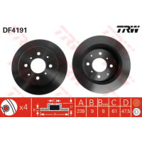Гальмівний диск TRW DF4191
