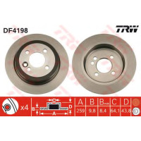 Гальмівний диск TRW DF4198
