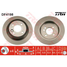 Гальмівний диск TRW DF4198