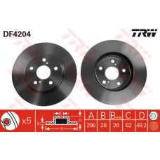 Гальмівний диск TRW DF4204