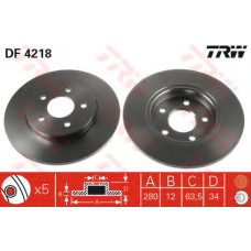 Гальмівний диск TRW DF4218