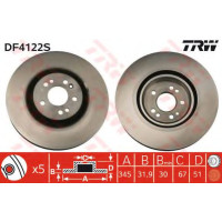 Гальмівний диск TRW DF4222S