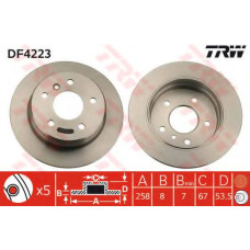 Гальмівний диск TRW DF4223