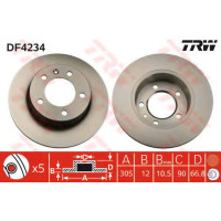 Гальмівний диск TRW DF4234