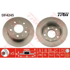 Гальмівний диск TRW DF4245