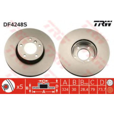 Гальмівний диск TRW DF4248S